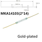 5PCS MKA14103 Reed Switch 2*14mm Normally Open Magnetic Induction Sensor NO Gold/Silver Plated Magnetron Control Switch