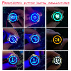 16/19/22mm Custom Metal Push Button Switch Start Stop LED Light For Car Fog Switch Motorcycle Waterproof Black/Silver 12V 24V