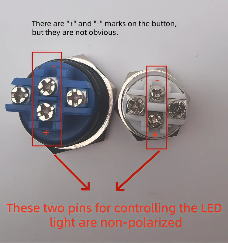 16/19/22MM Push Button Switch Screw Terminal Self-locking Latching Momentary Metal Black 12/24/220V Waterproof Power Start Stop