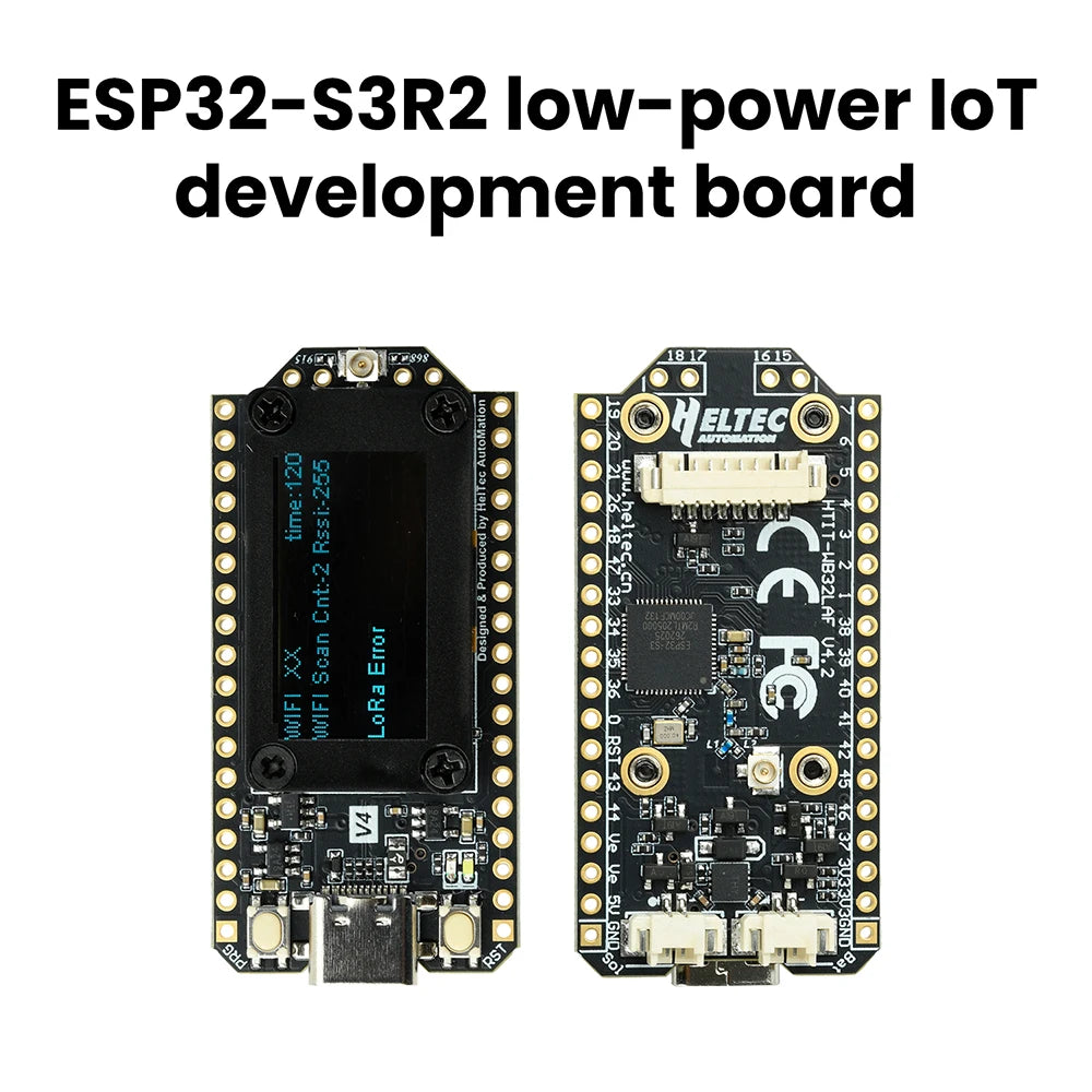 WiFi LoRa 32 V4 ESP32 Bluetooth WiFi Development Board, 0.96-inch Digital Display ESP32-S3R2 Low-Power IoT Development Board
