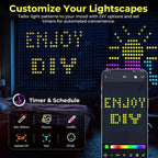 LED Christmas Curtain Light Holiday Fairy Lamp App Control Music Sync DIY Pattern Waterproof for Indoor Outdoor Party Home Decor