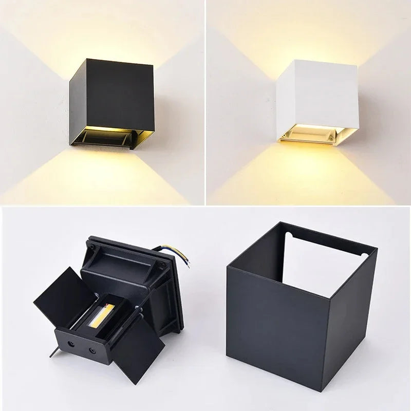 Motion Sensor Outdoor LED Wall Light LED Wall Sconce Square Waterproof IP65 Porch Garden Wall Lamp Exterior Lighting Fixture