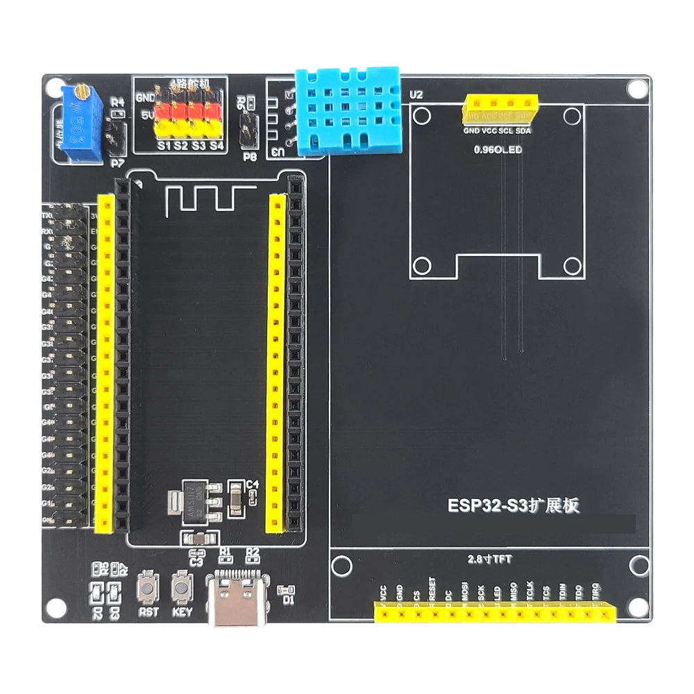 ESP32-S3-DevKitC-1 Development Board Kit With 2.8 Inch TFT LCD BT 2.4G Wifi Module N16R8 8MB PSRAM 16MB FLASH 42Pin CH340C TypeC