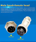 Aviation Plug Socket Connector GX12 16 20-2/3/4/5/6/8/10/12 Core Cable Aviation Plug Connector