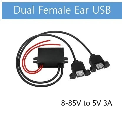 12V 24V 36V 48V 60V 72V 80V to 5V 3A 8-85V to 5V DC Step Down USB Converter With Car Charger Power Supply Output Waterproof