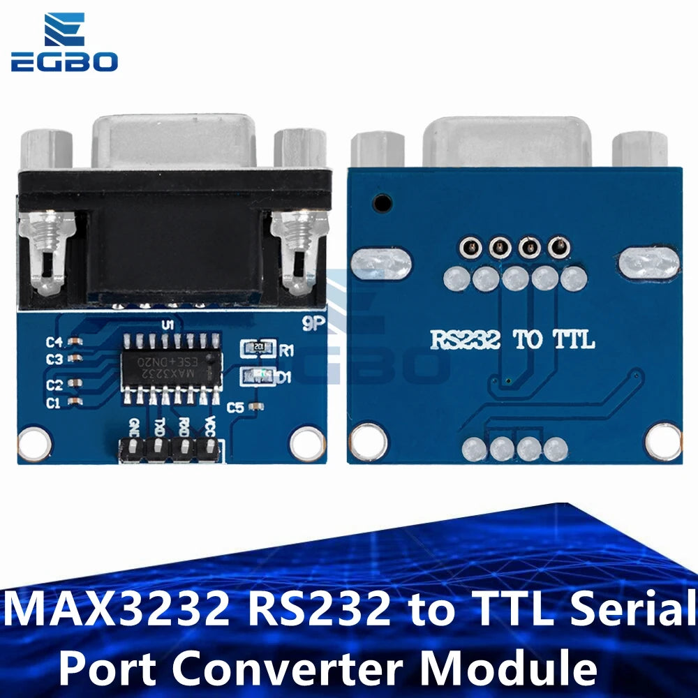 1PCS  MAX3232 RS232 to TTL Serial Port Converter Module DB9 Connector MAX232