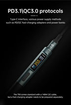 ALIENTEK T90 Soldering Iron PD3.1 140W Adjustable Temperature 80-450℃ Precision Welding Solder Kit T245 T210 Welding Tool