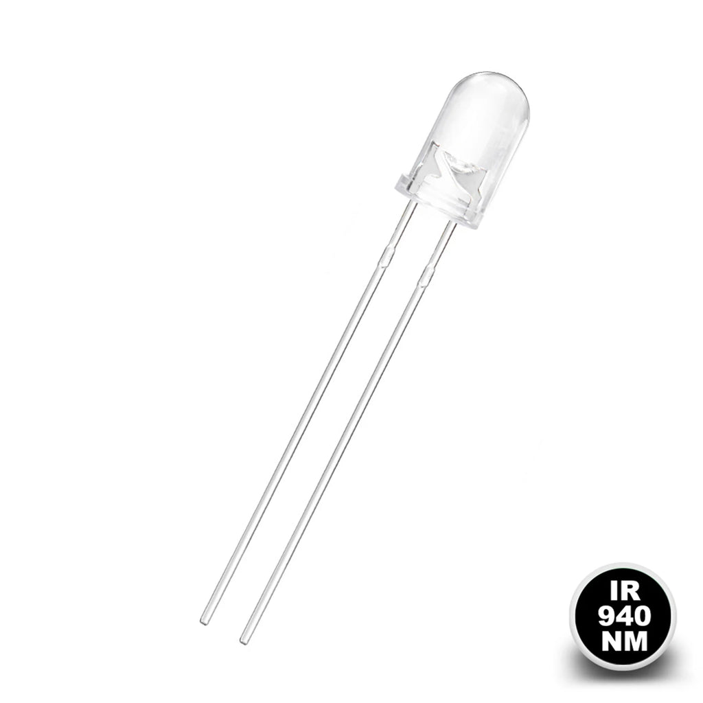 100Pcs 3mm 5mm IR LED Diode Transimitter Receiver 850nm 940nm Infrared Photodiode Phototransistor Emitter Lights Emitting Bulb