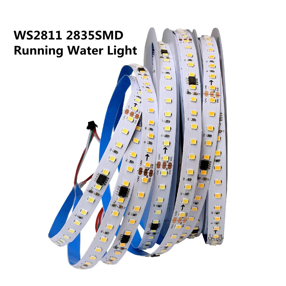 Running Water Flowing LED Strip Light WS2811 24V Horse Race Sequential LED Ribbon With RF Touch Panel Controller 10M 30M 40M Set