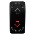 12V/24V Waterproof DPDT Momentary Rocker Switch ON-OFF-ON Arrows Winch In/Out Up/Down Toggle for Jeep, Dump Trailer, Truck, Boat