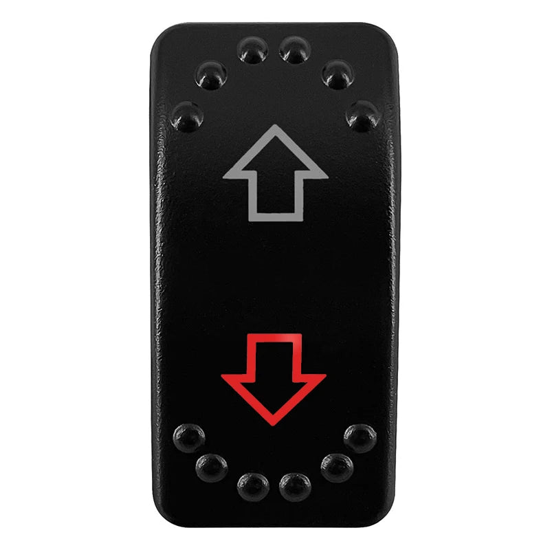 12V/24V Waterproof DPDT Momentary Rocker Switch ON-OFF-ON Arrows Winch In/Out Up/Down Toggle for Jeep, Dump Trailer, Truck, Boat