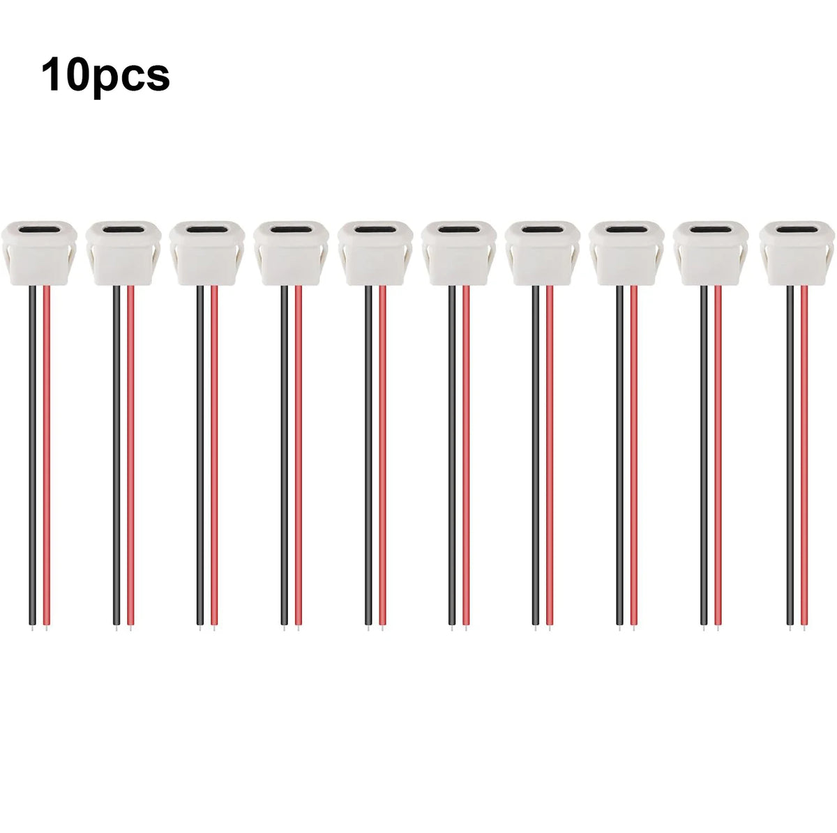 10pcs Type-C Female Chassis Connector USB C Female Chassis 2P Direct Crimp Jack Female Charging Port Waterproof Extension Power