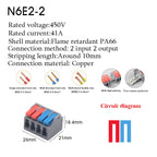 1PC Wire Connector Electric Cable Led Conectors Fast Terminals Blocks Docking Butt Household Electrician Tools For 4mm² 6mm²