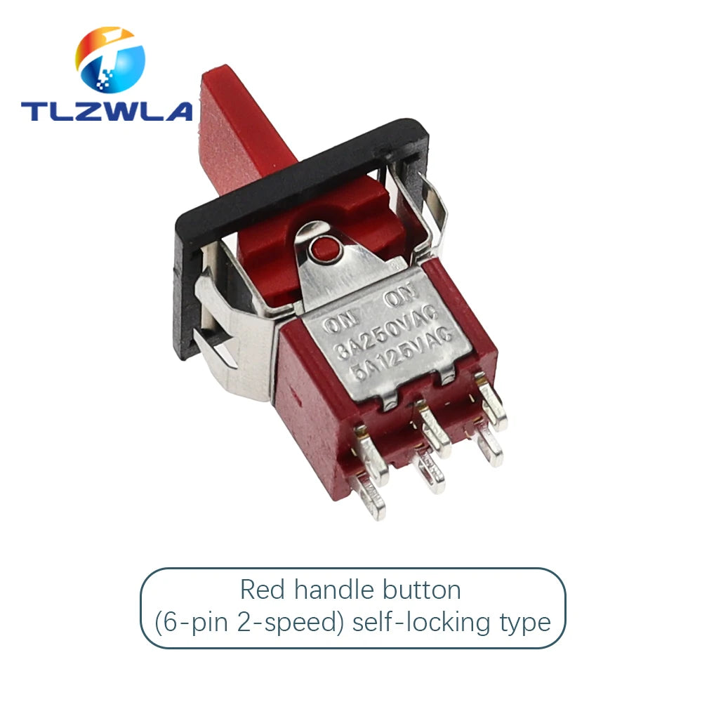 1PCS SH T80-R Series Mini Paddle Toggle Switch Square Snap-in Panel Mount 5A/125VAC