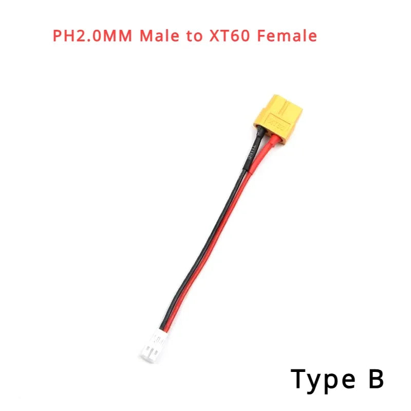 PH2.0 To XT60/XT30 Plug Battery Charging Adapter Cable Cord Female Male Plug To PH2.0-M XT60-F XT30-F High Current Connector