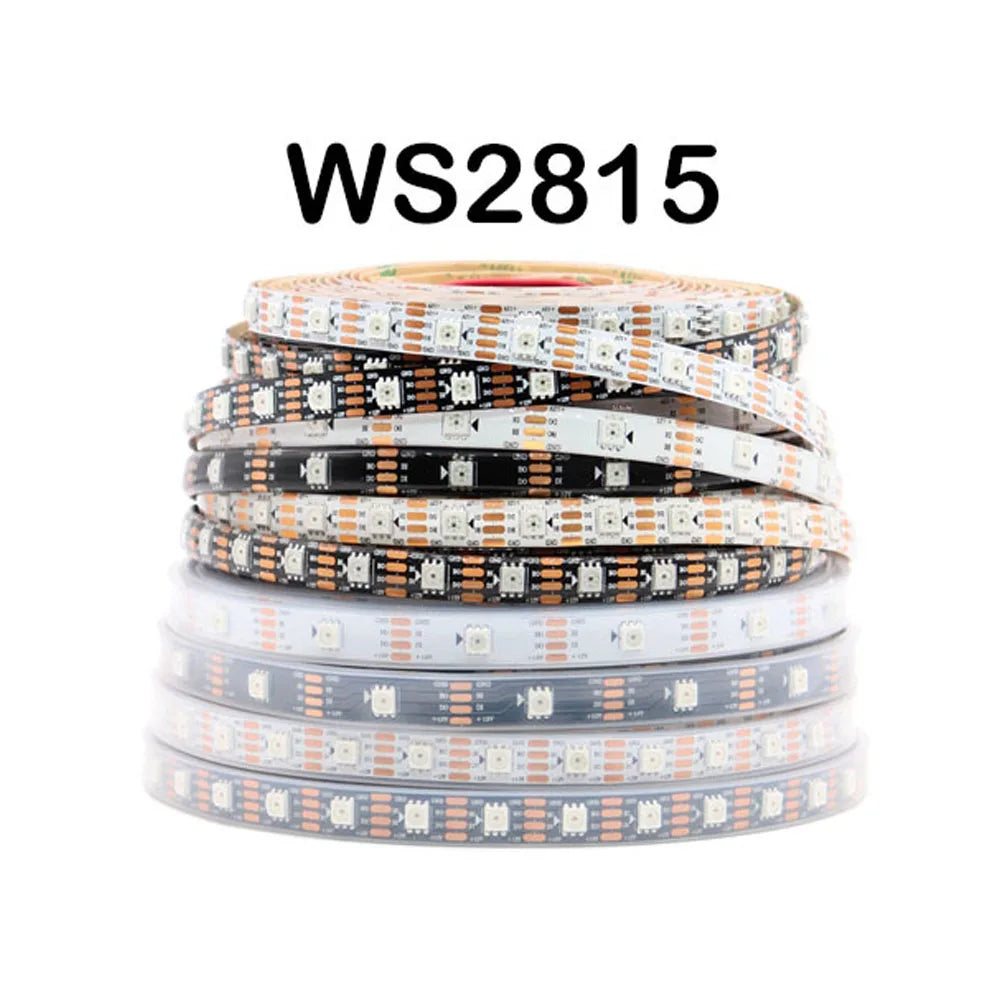 WS2812B WS2811 WS2813 WS2815 5050 RGBIC Smart LED Strip WS2812 Individually Addressable IC 30/60/144Pixels/Leds/m Light DC5V/12V