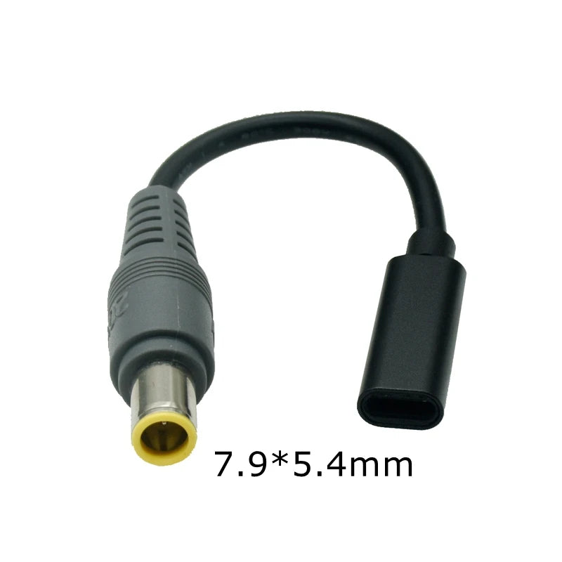 USB Type C USB C Laptop Charger Power Adapter Converter Female To 5.5*2.5 4.5*3.0 4.0*1.7mm 7.9 Dc PD Fast Charging Plug Jack