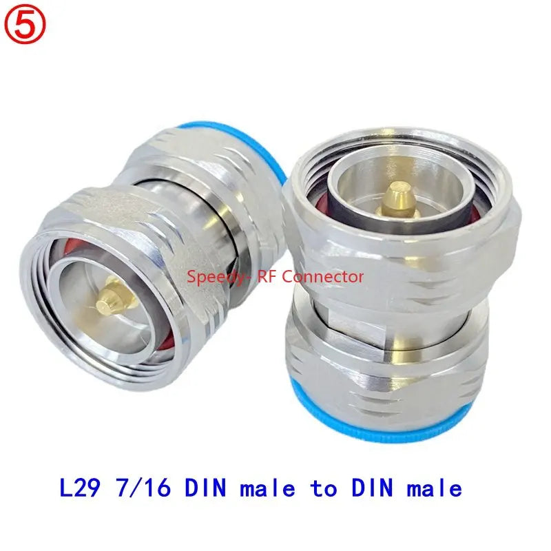 1Pcs L29 7/16 DIN To N Type Connector Din L19 To N Male Jack Female Plug 4hole Flange Water Proof RF Adapter Fast Delivery Brass