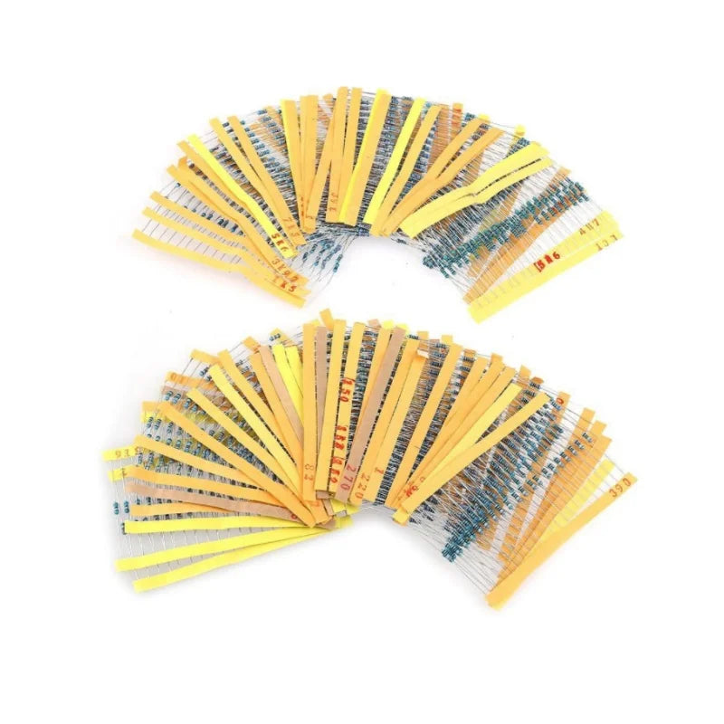 100PCS 1/4W Metal Film Resistor 0.25W Power Resistor0.1~1M 2.2 3.3 4.7 10R 100 200 220 360 470 680 1K 2.2K 10K 47K 22K 100KOhm