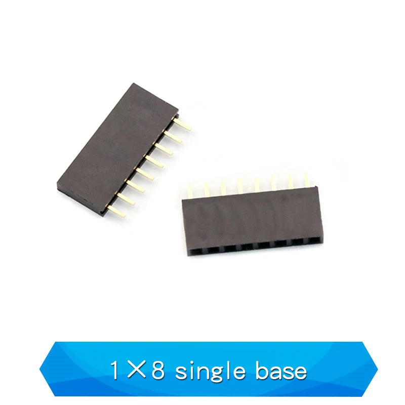 10PCS 2.54mm Pitch Single Row Female 2~13P PCB Socket Board Pin Header Connector Strip Pin Header