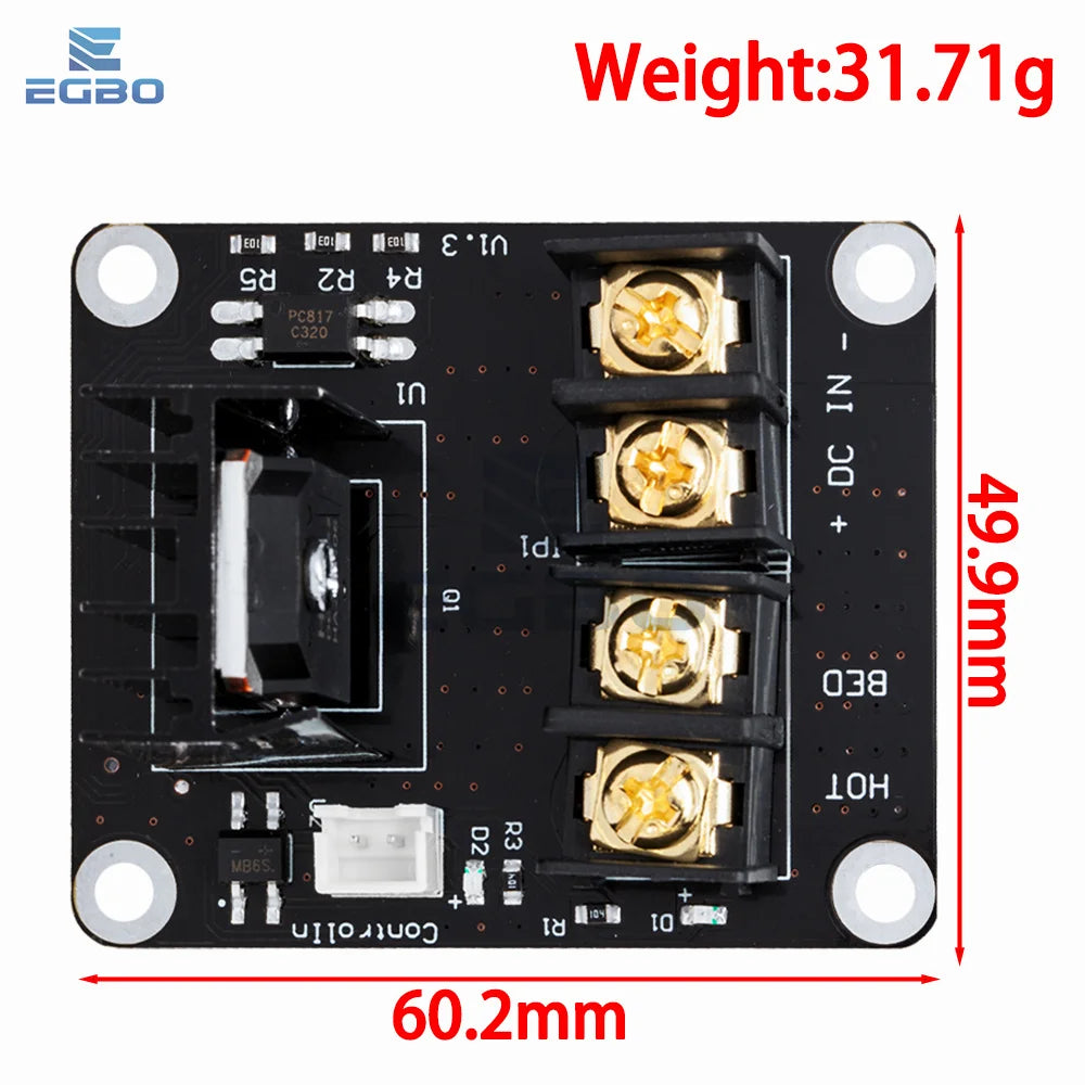3D Printer Heated Bed Power Module High Current 25A 30A MOSFET Upgrade RAMPS 1.4
