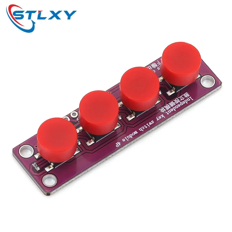Stlxy Four Touch Switch Button Module Suitable for Single-chip Microcontroller ARM Raspberry-Pi Arduino Development