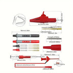 Cleqee P1300 Series Multimeter Test Lead kit 4mm Banana Plug Cable Test Hook Clip Probe Alligator Clip Automotive Tool
