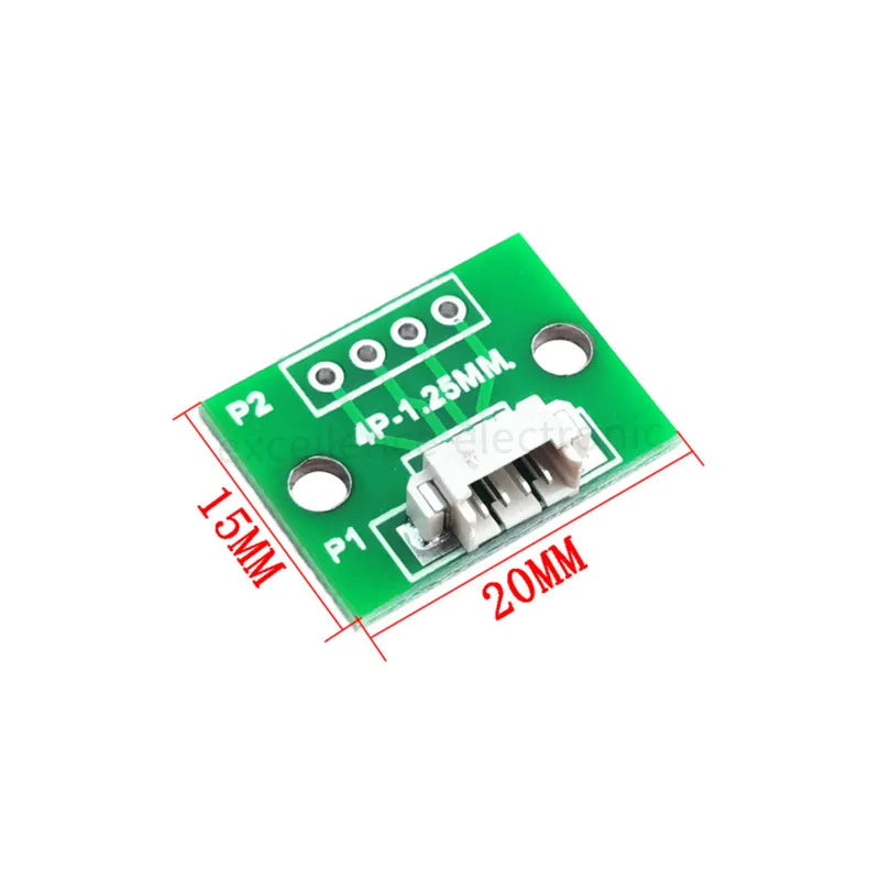1.25 To Dip2 54 Circuit Board 1.25mm Spacing Horizontal Paste Terminal Socket Test Board 4P 6P 8P 10P 12P Adapter Board