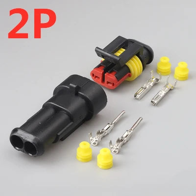 1/5/10Sets 1P 2P 3P 4P 5P 6Pins Way AMP 1.5 Super seal Waterproof Electrical automotive Wire Connector Plug for car Motorcycle