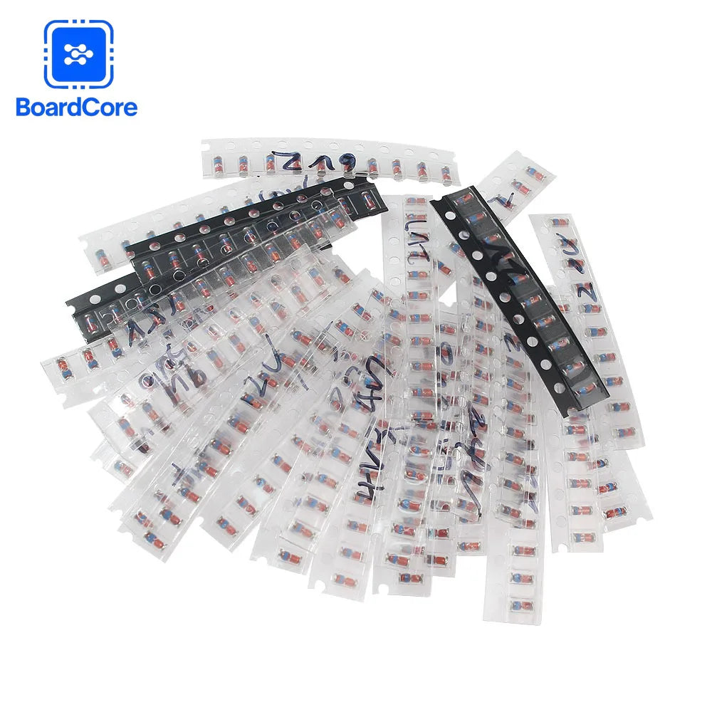 300PCS 1/2W LL34 SMD Zener Diode Kit 3V-24V/2V-39V for Circuit Protection DIY