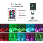 DC 5V 5050 RGB Strip LED Light Battery Powed Waterproof Ribbon Tape Stable Led Strips Indoor Outdoor Decoration Remote Control