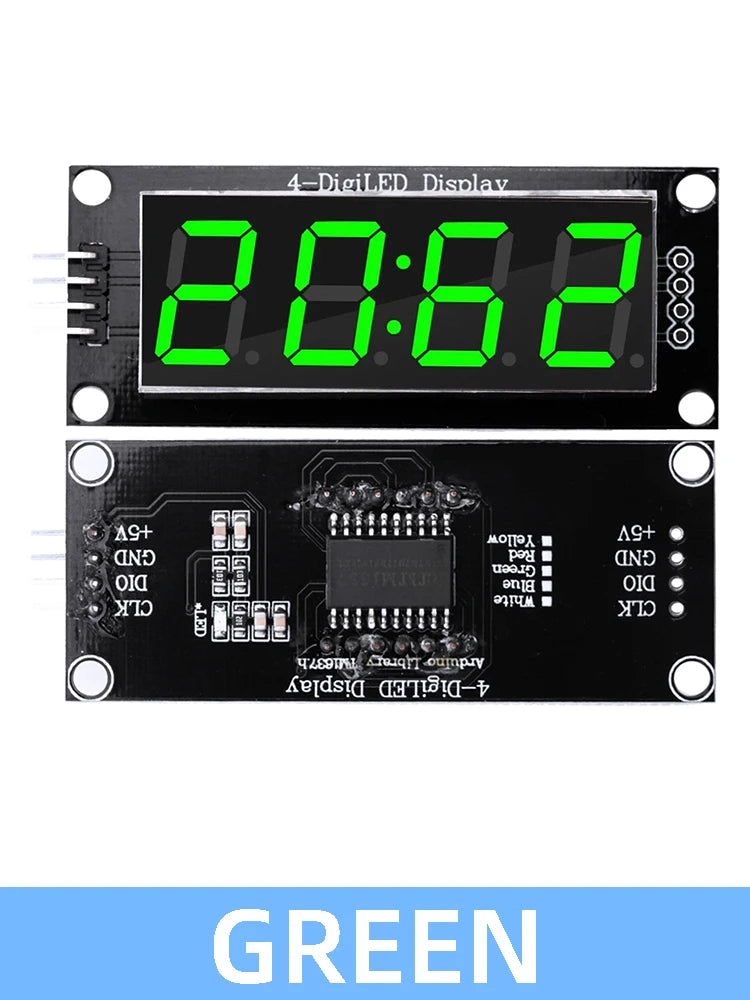 TM1637 LED Display Module 4 Digit Time Indicator Tube 7 Segment Digital Indicator Tube 0.56 Inch Digital LED Module