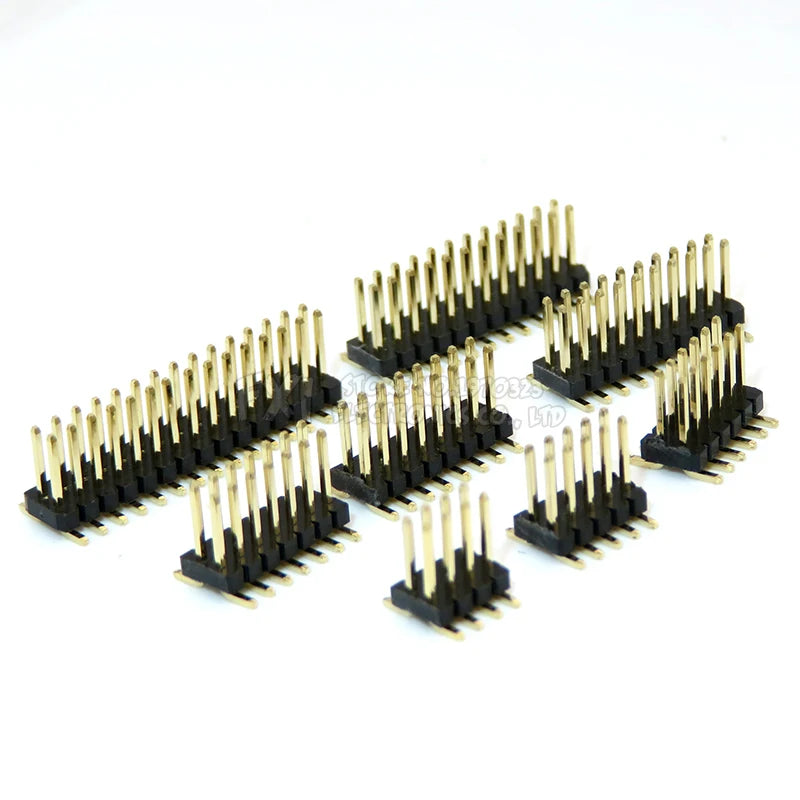 SMT 1.27mm 1.27 Double Row Male Breakaway PCB Board Pin Header Connector Pinheader 2*3/4/5/6/7/8/10/12/15/20/40p 3-50P