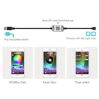 Wifi Bluetooth-compatible RGB COB LED Strip Light 5V 24key 44key Kit Remote Control 576LED High Density Linear Lights Flex Tape