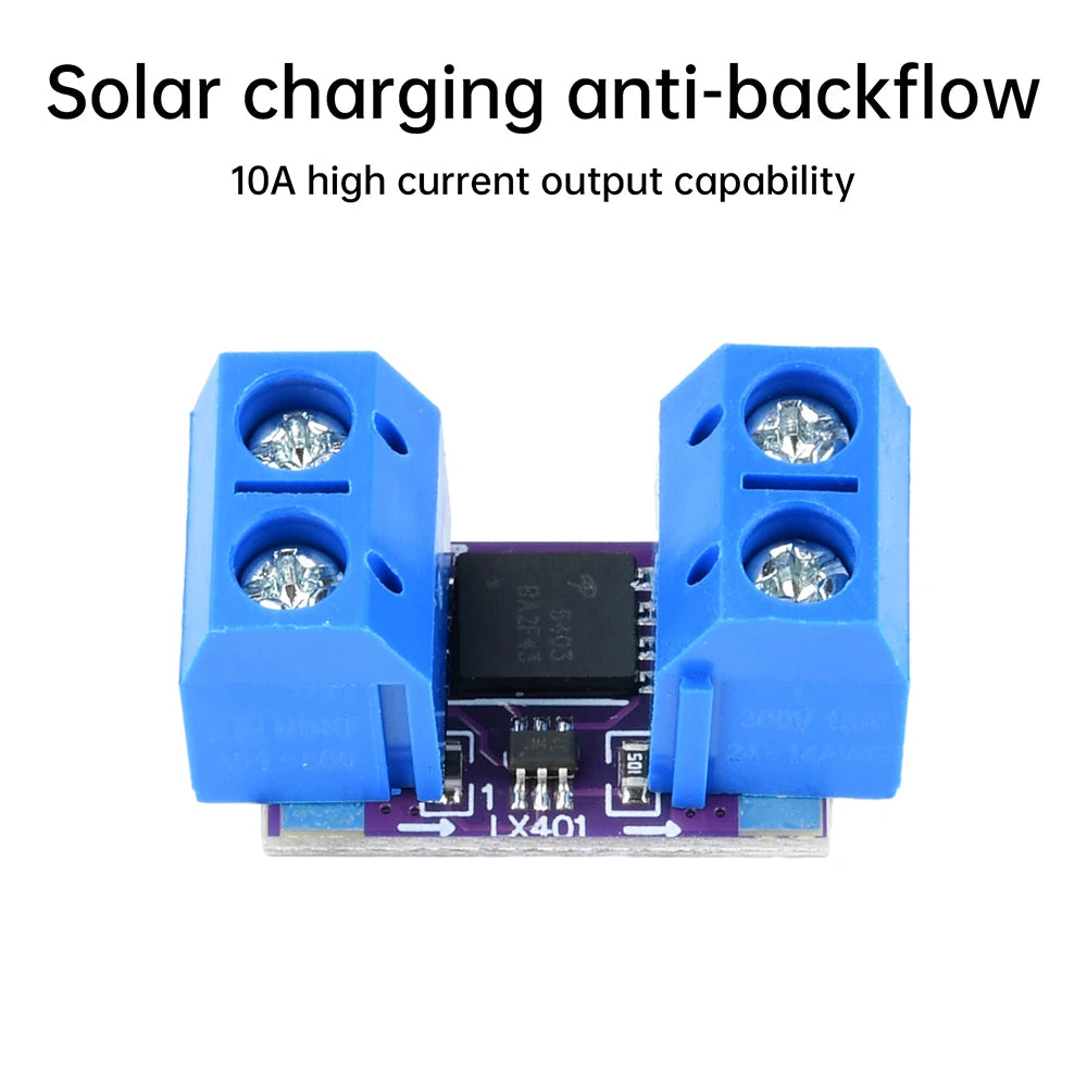 3V-26V 10A Ideal Diode Module Solar Charging Backflow Prevention Low Internal Resistance Analog Rectifier