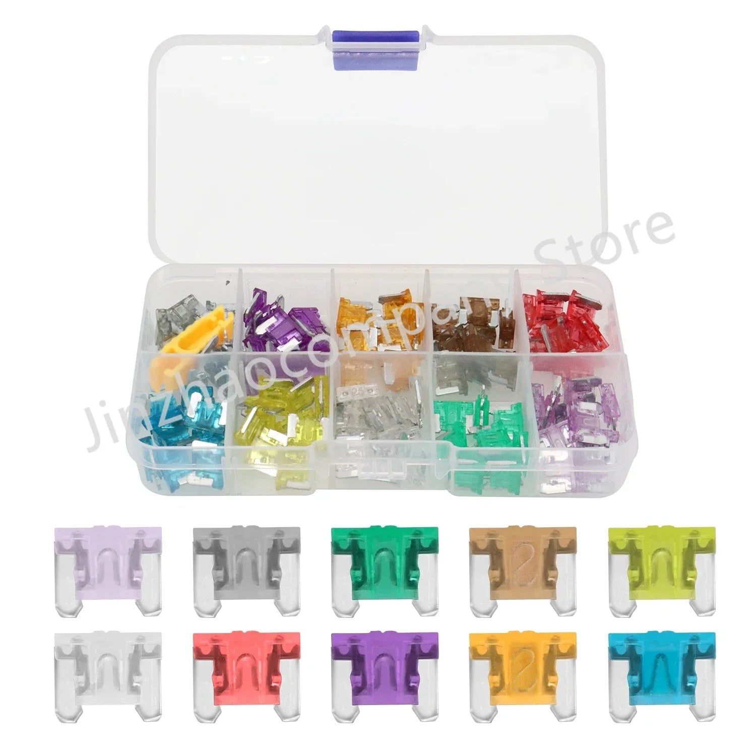 100/50pcs Car Truck Micro Blade Fuses 2A 3A 5A 7.5A 10A 15A 20A 25A 30A 35A AMP Plastic Box Assortment with Clip