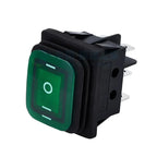 2pcs KCD4 Waterproof Rocker Switch 4 6 Pin Latching 16A 250VAC DPDT ON OFF ON 12V 220V Red Green LED Light Button Switch