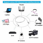 20/22AWG 12V DC Power Cable Male Female Plug 5.5 2.1mm Power Adapter Extension Cable For Camera CCTV Led Strip Light Connect