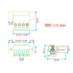 1Set 3.81mm Pitch Screw Terminal Block 2/3/4/5/6/7/8/9/10/12 Pin Through-wall Pluggable Plug Terminal Blocks Connector 15EDGWC