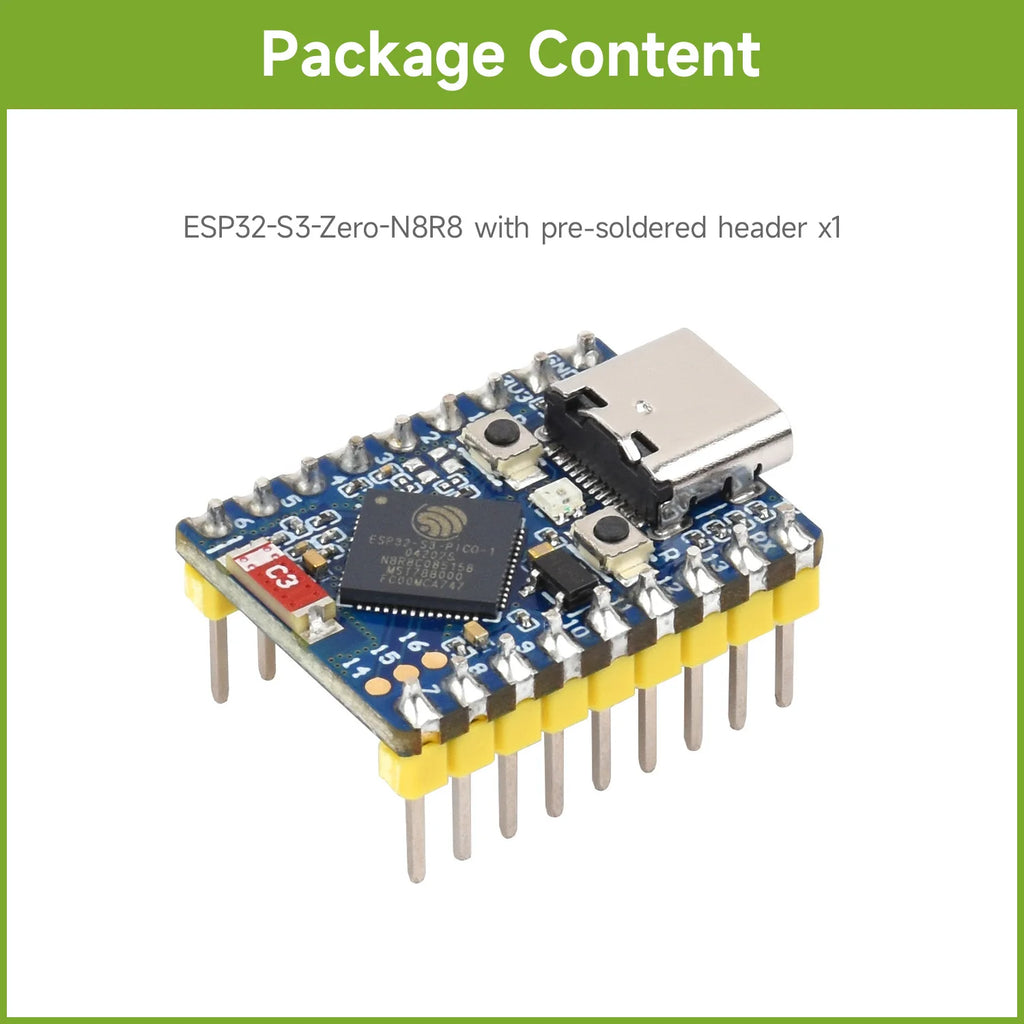 【Official Guarantee】Waveshare ESP32-S3 Mini Development Board, Based On ESP32-S3FH4R2 Dual-Core Processor, Microcontroller