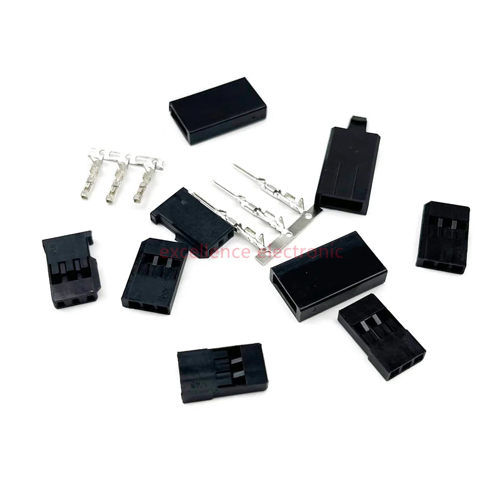 10-50Pcs Lockable JR Futaba Servo Connector Male Female Crimp Terminal Pin Set RC Battery Plug Kit