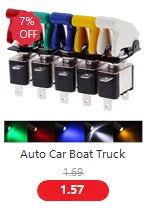 New 20A 12V LED toggle switch Illuminated Toggle Switch Control ON/OFF + Aircraft Missile Style Flip Up Cover XW