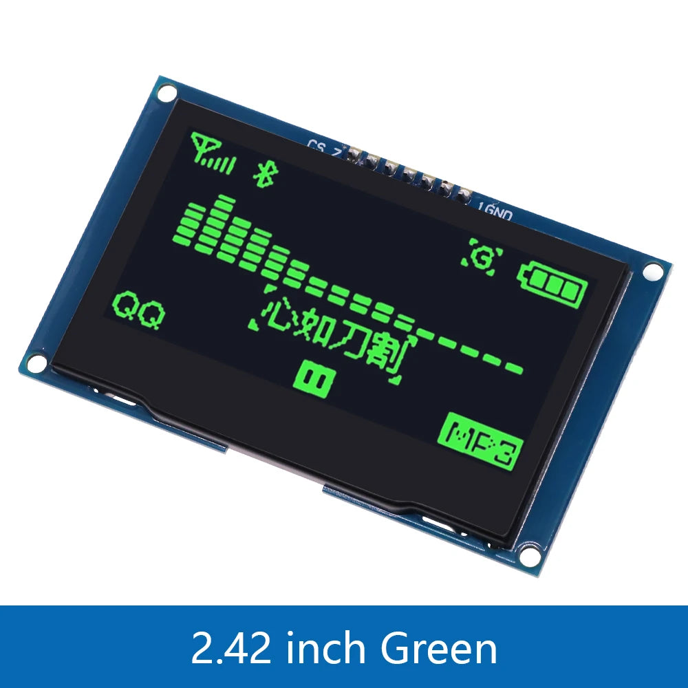 2.4" 2.42 inch 128x64 OLED LCD Display Module SSD1309 12864 4 Pin IIC I2C Serial Interface for Arduino UNO R3 C51