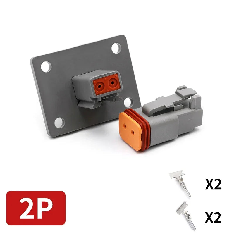 5/10/100set Deutsch Waterproof Connector With Fixed Flange Plug DT04-2P-L012 DT04-4P-L012 DT04-6P-L012 DT04-8P DT04-12P-L012