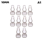 10Pcs 10/12/15/18MM Metal Adjust Buckle For Corset Leg Garter Belt Clip Hook Suspender Ends Buckles Hosiery Stocking Grips