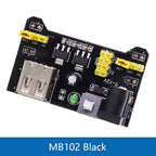3.3V/5V MB-102 Breadboard power module+ 400 830 points Solderless Prototype Bread board kit +65 Flexible jumper wire