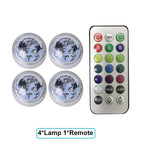 RGB Submersible Lights Remote Control Underwater Led Light Battery Operated Night Lamp For Halloween Vase Wedding Party Decor