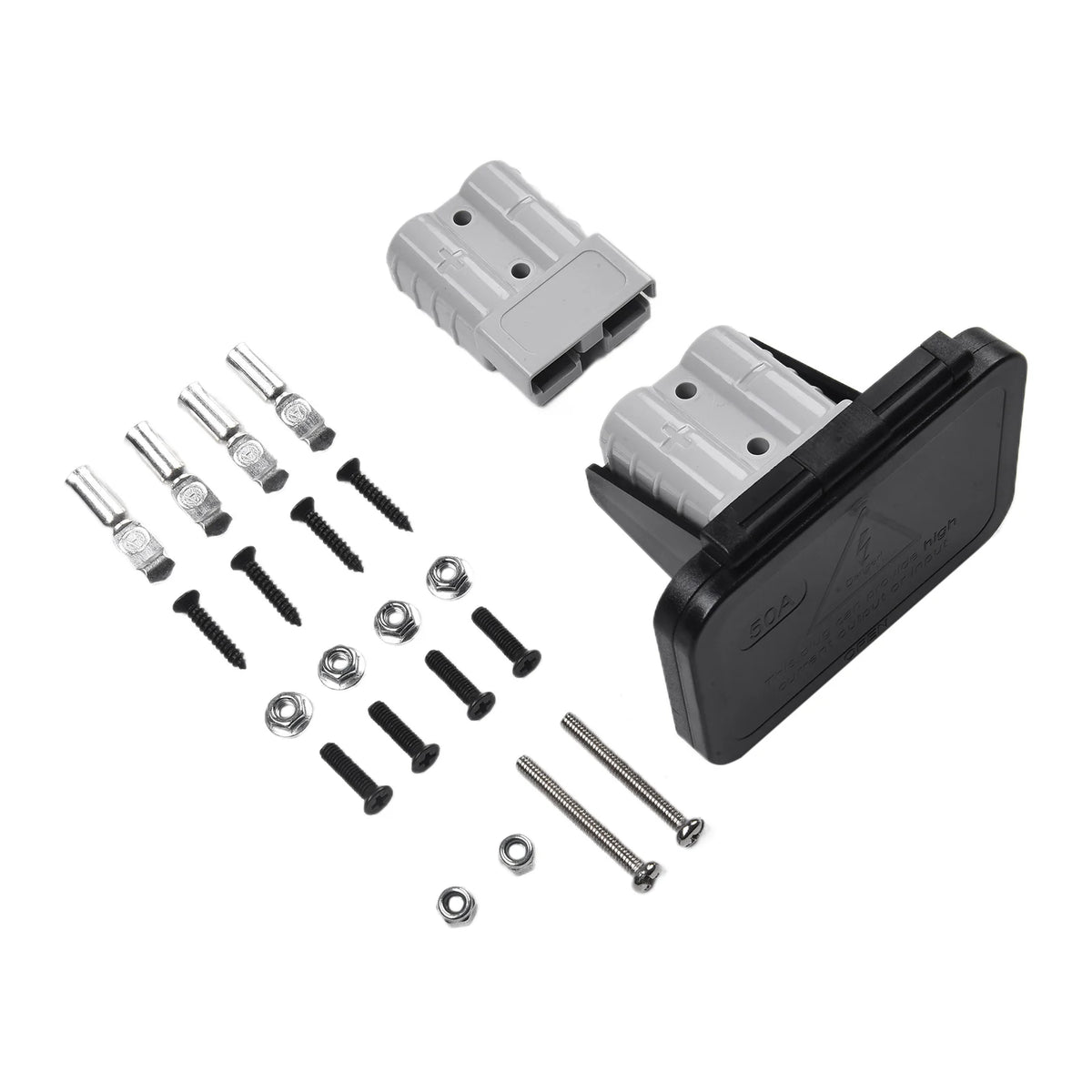1 Set 50A Twin Dual Flush Mount Bracket For Anderson Plug Connector Flush Mounts Brackets Panel Cover For Caravan Yacht Panels