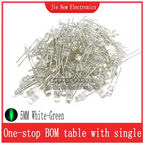 3mm 5mm LED Diode Assorted Kit White Green Red Blue Yellow Orange F3 F5 Leds Light Emitting Diodes Electronic Kit