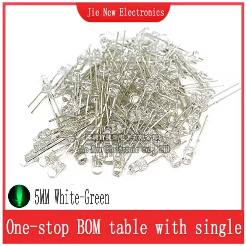 3mm 5mm LED Diode Assorted Kit White Green Red Blue Yellow Orange F3 F5 Leds Light Emitting Diodes Electronic Kit